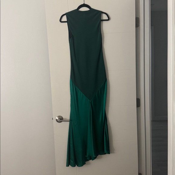 Haider Ackermann Silk Tank Green Maxi Dress - Picture 2 of 3